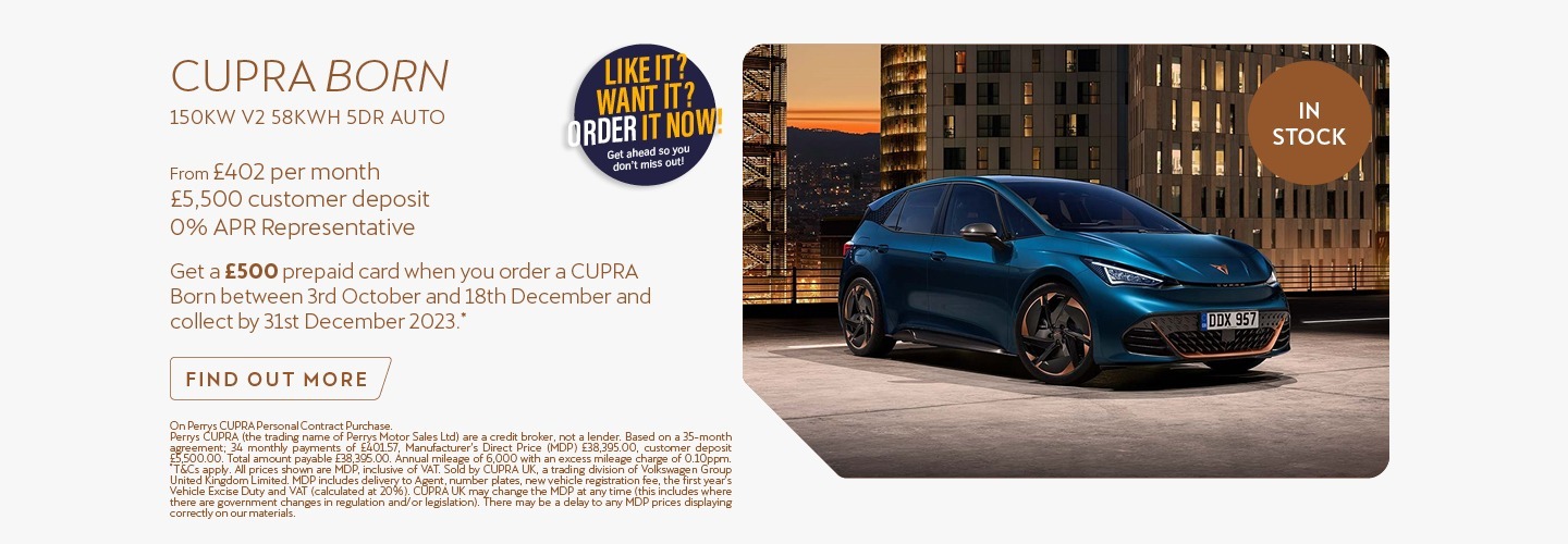 CUPRA Born 0% APR Retail Offer | Q4 2023