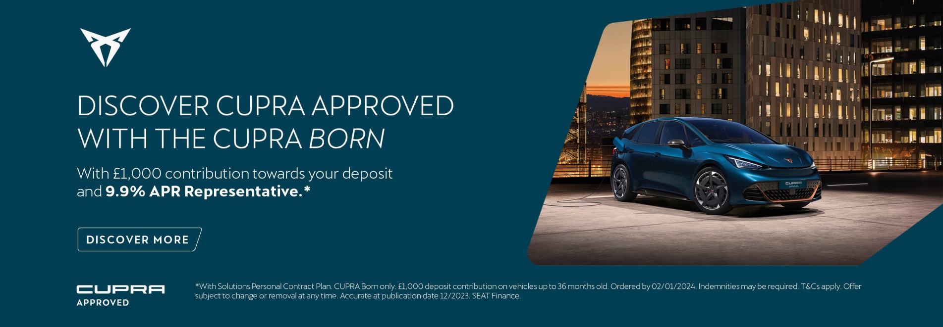 CUPRA Born Pre-Owned £1,000 Contribution